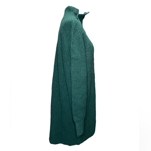 Woolen Bloom Women's Turtleneck Sweater Dress Mini Button Knit Sweaters - Picture 2 of 13